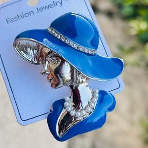 Lady in Blue Brooch - NWT